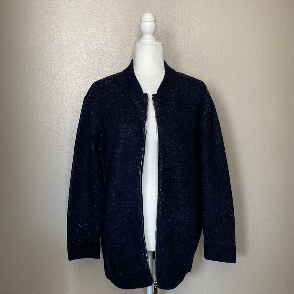 ❌SOLD❌ ✨NWT Sanctuary Blue Sweater Zipper Jacket. Size Extra Small